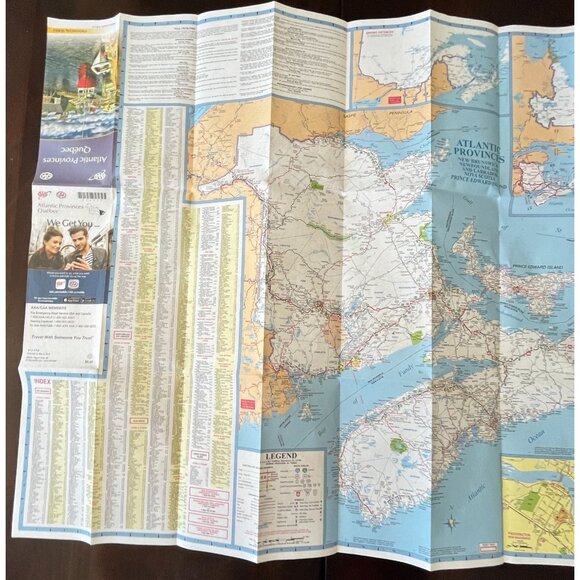 AAA Atlantic Provinces Quebec Highway Map Travel CAA Transportation 2018 - Picture 4 of 11